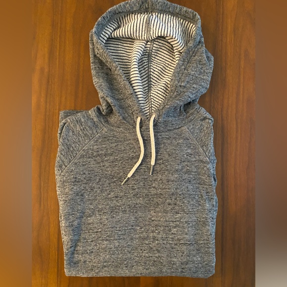 J. Crew Grey Hoodie with Striped Lining - Picture 7 of 7